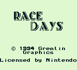 Race Days screenshot 3 for GameBoy